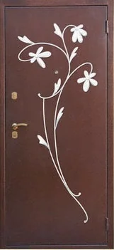 Декоративная отделка из художественной ковки на входной двери (108)