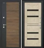 Входная дверь Дорстон Терморазрыв Inoplast (Р-01 Орех/гранит/СБ-26 Бетон бежевый Черный лакобель)