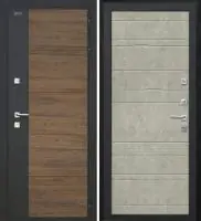 Входная дверь Дорстон Терморазрыв Inoplast (Р-01 Орех/гранит/Ф-8 Бетон светлый Глухое)