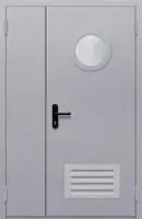 Противопожарная дверь с решеткой для вентиляции ДП2401