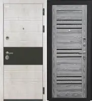 Входная дверь VIDARI (ВС-1 Бетон светлый/СБ-31 Ривьера грей Черный лакобель)