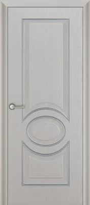 Межкомнатная дверь Carda Неаполь Ясень светлый патина серебро