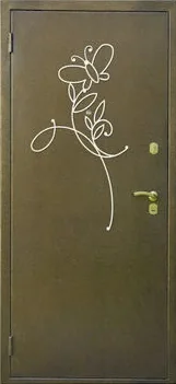 Декоративная отделка из художественной ковки на входной двери (105)