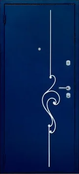 Декоративная отделка из художественной ковки на входной двери (36)