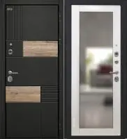 Входная дверь Дорстон BERLIN (ВС-2 Лофт черный/ФЗ-5 Глянец Зеркало)
