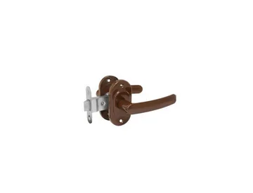 Защелка дверная Омега ЗЩ2-06 коричневая