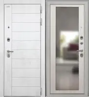 Входная дверь Alpa (НФ-6 лофт белый/ФЗ-6 Беленый дуб Зеркало)