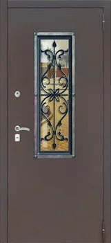 Декоративная отделка из художественной ковки на входной двери (81)