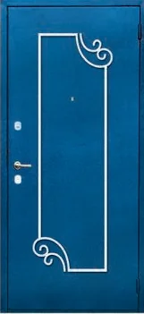 Декоративная отделка из художественной ковки на входной двери (43)