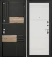 Входная дверь Дорстон BERLIN (ВС-2 Лофт черный/Ф-10 Софт милк Глухое)