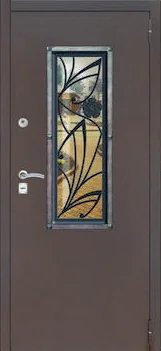 Декоративная отделка из художественной ковки на входной двери (79)