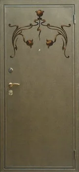 Декоративная отделка из художественной ковки на входной двери (89)