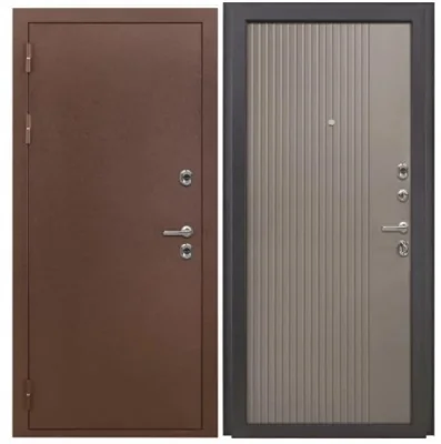 Входная дверь Grand Termo (антик медный/софт грей)