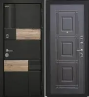 Входная дверь Дорстон BERLIN (ВС-2 Лофт черный/Ф-7 Венге тисненый Глухое)