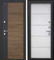 Входная дверь Дорстон Терморазрыв Inoplast (Р-01 Орех/гранит/Р-02 Белый ясень Глухое (инопласт 6 мм))