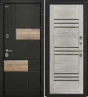 Входная дверь Дорстон BERLIN (ВС-2 Лофт черный/СБ-31 Грей Черный лакобель)