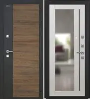 Входная дверь Дорстон Терморазрыв Inoplast (Р-01 Орех/гранит/ФЗ-3 Глянец Царговая с зеркалом)