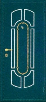 Декоративная отделка из художественной ковки на входной двери (26)