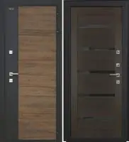 Входная дверь Дорстон Терморазрыв Inoplast  (Р-01 Орех/гранит/СБ-1 Орех рифленый Черный лакобель)