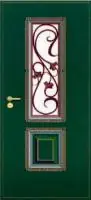 Декоративная отделка из художественной ковки на входной двери (2)