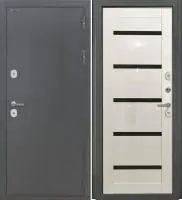 Входная дверь Дорстон Терморазрыв (Антик серебро/КС-1 Глянец Черный лакобель)