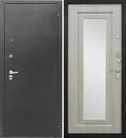 Входная дверь Тайгер Трио Зеркало антик серебро/кремовая лиственница