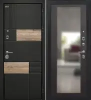 Входная дверь Дорстон BERLIN (ВС-2 Лофт черный/ФЗ-6 Венге Зеркало)