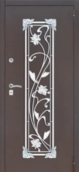 Декоративная отделка из художественной ковки на входной двери (60)