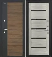 Входная дверь Дорстон Терморазрыв Inoplast (Р-01 Орех/гранит/СБ-1 Грей Черный лакобель)