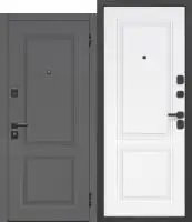 Входная дверь ПОРТУ эмаль серая/эмаль белая