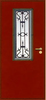 Декоративная отделка из художественной ковки на входной двери (4)