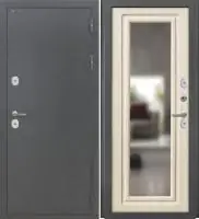 Входная дверь Дорстон Терморазрыв (Антик серебро/ФЗ-4 Кремовая лиственница Зеркало)