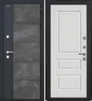 Входная дверь Дорстон Терморазрыв Inoplast (Р-01 бетон/Ф-11 Белое дерево Глухое)