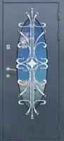 Декоративная отделка из художественной ковки на входной двери (70)