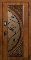 Стеклопакеты с кованными элементами (10) на деревянные двери