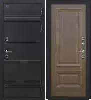 Входная дверь Дорстон Терморазрыв (Д-5 Букле черный/КС-20 Дуб Нордик Глухое)