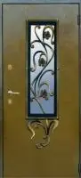 Декоративная отделка из художественной ковки на входной двери (11)