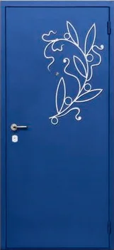 Декоративная отделка из художественной ковки на входной двери (91)