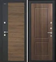Входная дверь Дорстон Терморазрыв Inoplast (Р-01 Орех/гранит/Ф-14 Статус коньяк Глухое)