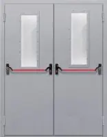 Дверь противопожарная с остеклением двупольная ДП2419