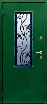 Декоративная отделка из художественной ковки на входной двери (139)