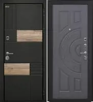 Входная дверь Дорстон BERLIN (ВС-2 Лофт черный/Ф-4 Венге Глухое)