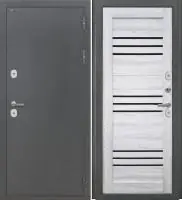 Входная дверь Дорстон Терморазрыв (Антик серебро/СБ-31 Ривьера айс Черный лакобель)