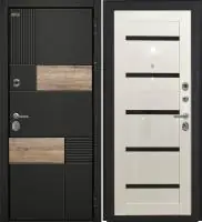 Входная дверь Дорстон BERLIN (ВС-2 Лофт черный/КС-1 Глянец Черный лакобель)