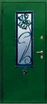 Декоративная отделка из художественной ковки на входной двери (12)