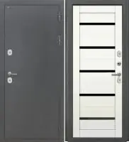 Входная дверь Дорстон Терморазрыв (Антик серебро/КС-1 Арктик Черный лакобель)