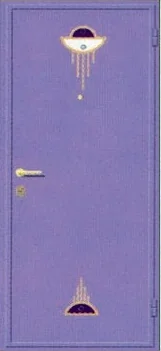 Декоративная отделка из художественной ковки на входной двери (27)