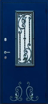 Декоративная отделка из художественной ковки на входной двери (136)