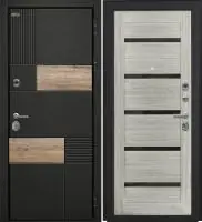 Входная дверь Дорстон BERLIN (ВС-2 Лофт черный/СБ-1 Грей Черный лакобель)