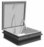 Противопожарный герметичный люк с амортизаторами на крышу №17